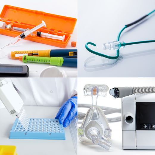 Collage of healthcare products