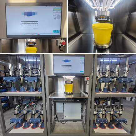 Collage of automated ink system