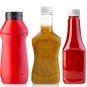 ketchup and salad dressing bottles